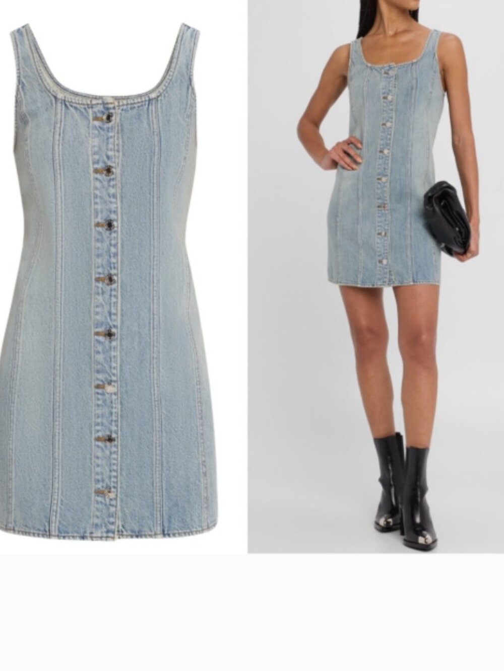 NWT rag & bone Laney Denim Tank Dress Featherweight